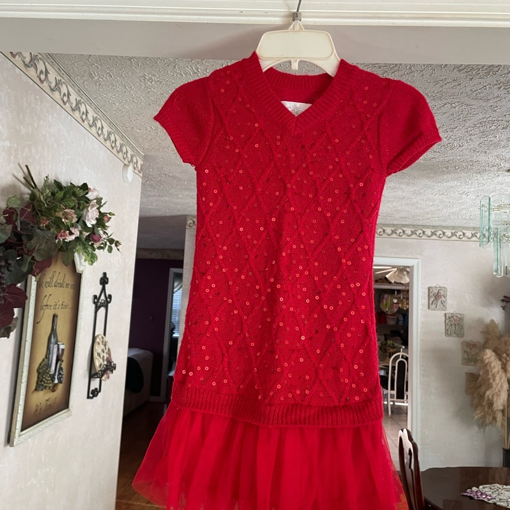 Justice Red Sequin Kids Dress